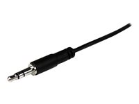 StarTech.com 2m Slim 3.5mm Stereo Extension Audio Cable - Male / Female - Headphone Audio Extension Cable Cord - 2x Mini Jack 3.5mm - 2 m (MU2MMFS) Forlængerkabel til audio Sort 2m
