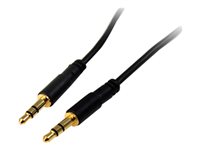 StarTech.com 6 ft Slim 3.5mm Stereo Audio Cable - M/M - 3.5mm Male to Male Audio Cable for your Smartphone, Tablet or MP3 Player (MU6MMS) - Audio cable - stereo mini jack (M) to stereo mini jack (M) - 1.8 m - black - for P/N: BOX4HDECP2, HD202A, MOD4AVHD, MOD4AVHDBT, MOD4DOCKACPD, RKCOND17HD, SV231DPU34K