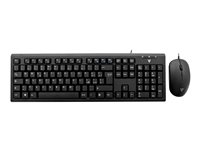 V7 CKU200IT - keyboard and mouse set - Italian - black