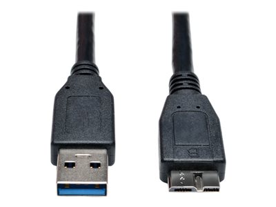 Tripp Lite 3ft USB 3.0 SuperSpeed Device Cable USB-A Male to USB Micro-B Male 3'