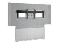 Middle Atlantic Forum stand - for LCD display / video conferencing system - 66", 3 bay, light finish - designer white, semi-gloss white, silver grey - TAA Compliant