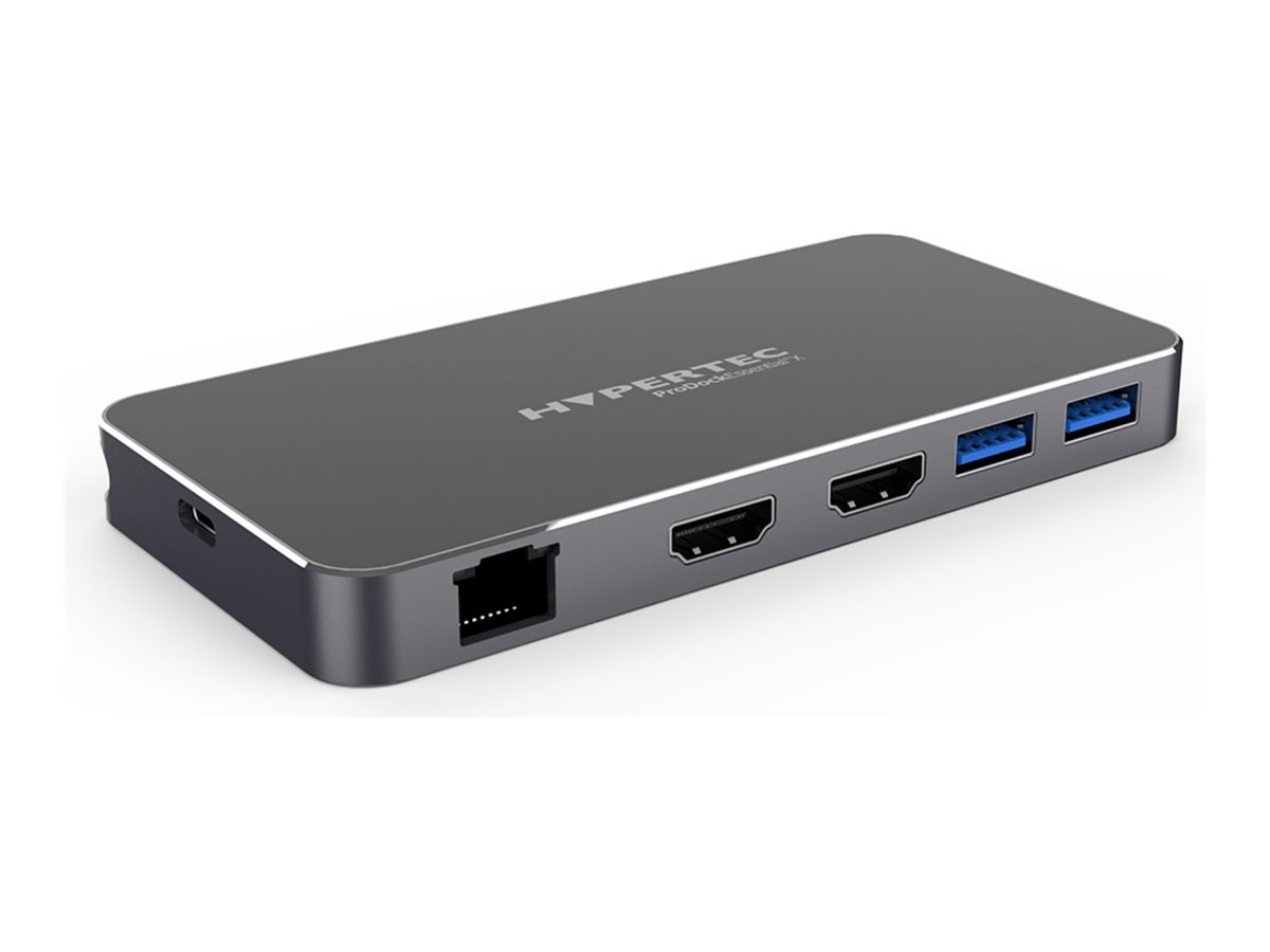 An image of Hypertec ProDockEssential X - docking station - USB-C 3.1 Gen 2 - 2 x HDMI - 1GbE