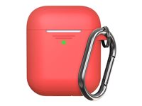 KeyBudz Elevate Keychain Taske Til trådløse øreknopper Rød Blød berøring-silikone