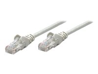 Intellinet Network Patch Cable, Cat6, 5m, Grey, Copper, U/UTP, PVC, RJ45, Gold Plated Contacts, Snagless, Booted, Lifetime Warranty, Polybag - patch cable - 5 m - grey