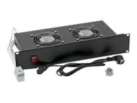 Triton 19'' ventilační jednotka 2x ventilátor 2U černá