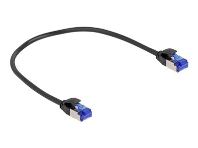 DELOCK RJ45 Netzwerkkabel Cat.6A S/FTP Slim 0,25 m schwarz
