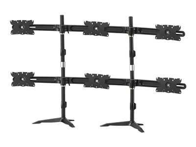 HEAVY DUTY 6 MONITOR DESK STANDSTND