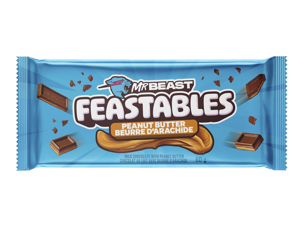 Mr Beast Feastables Milk Chocolate Bar - Peanut Butter - 60g