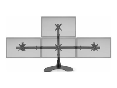 100 SERIES 1 OVER 3 DESK STAND, BLACK, HOLDS 25 LBS PER MONITOR, DUAL 34IN SCREE
