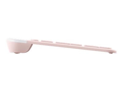 Logitech Slim Multi-Device K580 keyboard rose Input Product shot Left side 76500