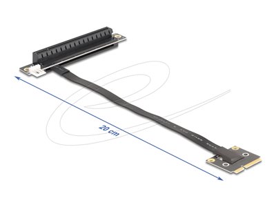 DELOCK Adapter Mini PCIe Stecker zu PCIe 3.0 x16 Slot 90° - 81294