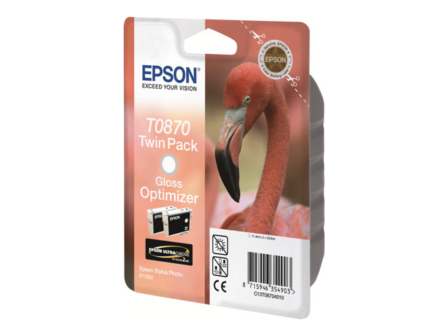 Image of Epson T0870 - 2-pack - glossy - original - ink optimizer cartridge