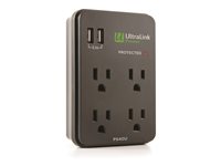 UltraLink Power 4 Outlet 2 USB Surge Protector - PS40U