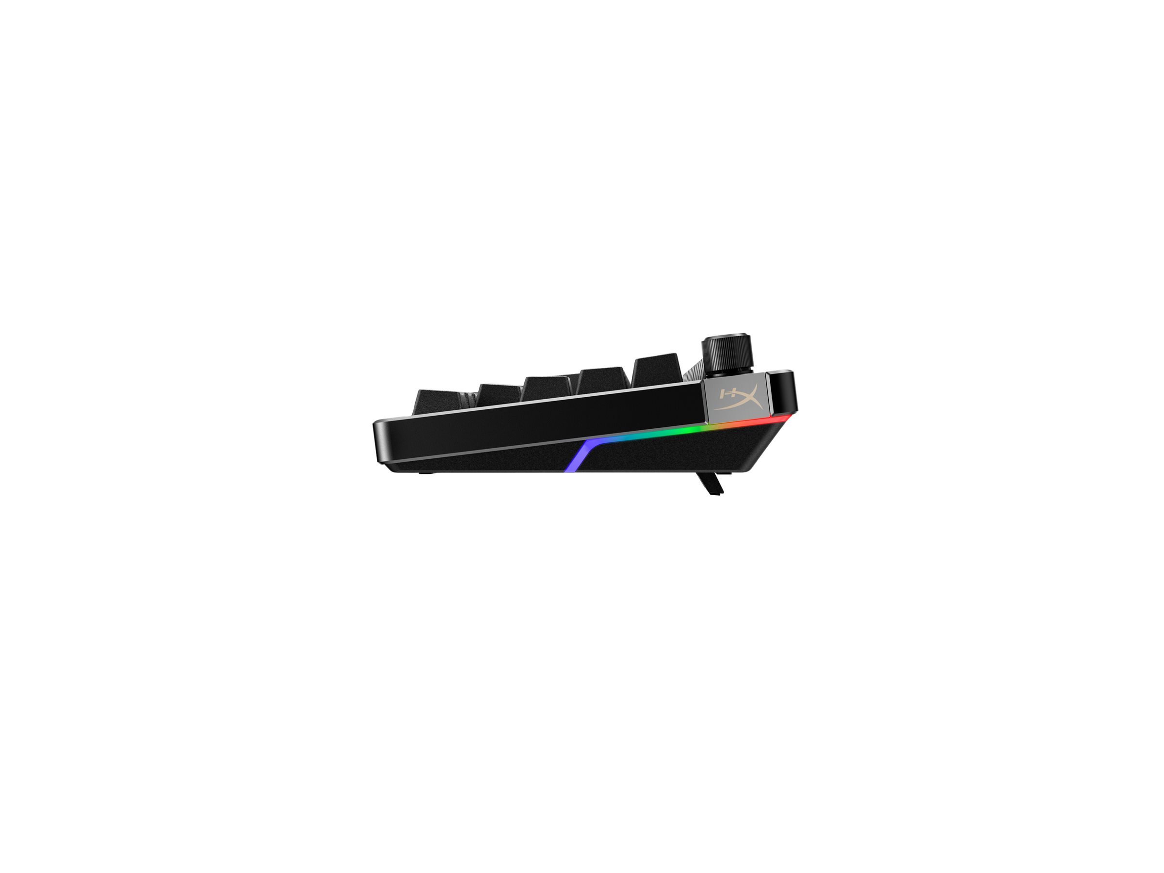 HyperX Alloy Rise keyboard 1000 Hz polling rate 100% anti-ghosting 80 million key presses Product shot Right side 77953