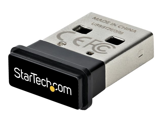 Image of StarTech.com USB Bluetooth 5.0 Adapter, USB Bluetooth Dongle Receiver for PC/Computer/Laptop/Keyboard/Mouse/Headsets, Range 33ft/10m, EDR (USBA-BLUETOOTH-V5-C2) - network adapter - USB