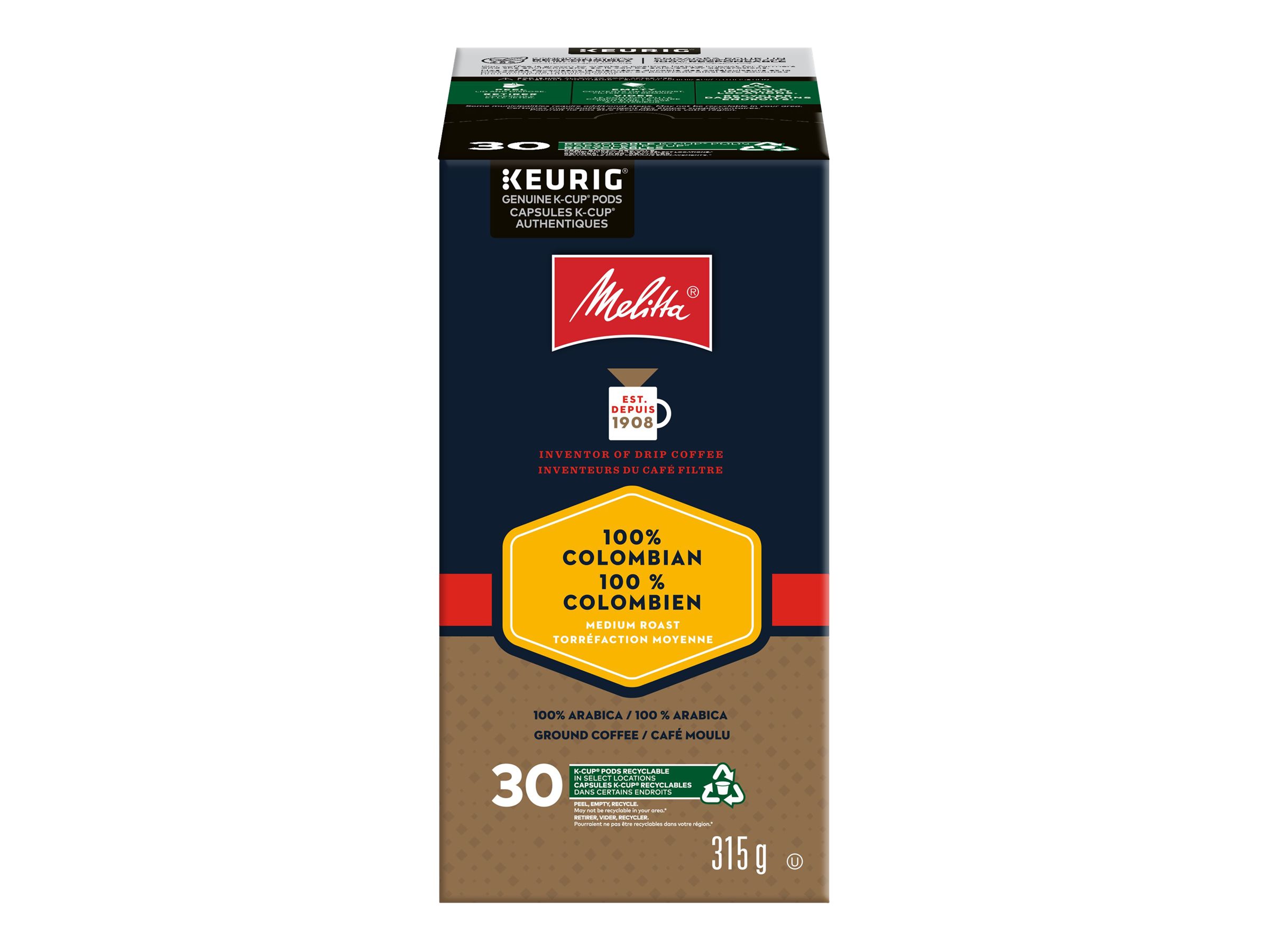 Melitta K-Cup Pods - 100% Colombian - 30s