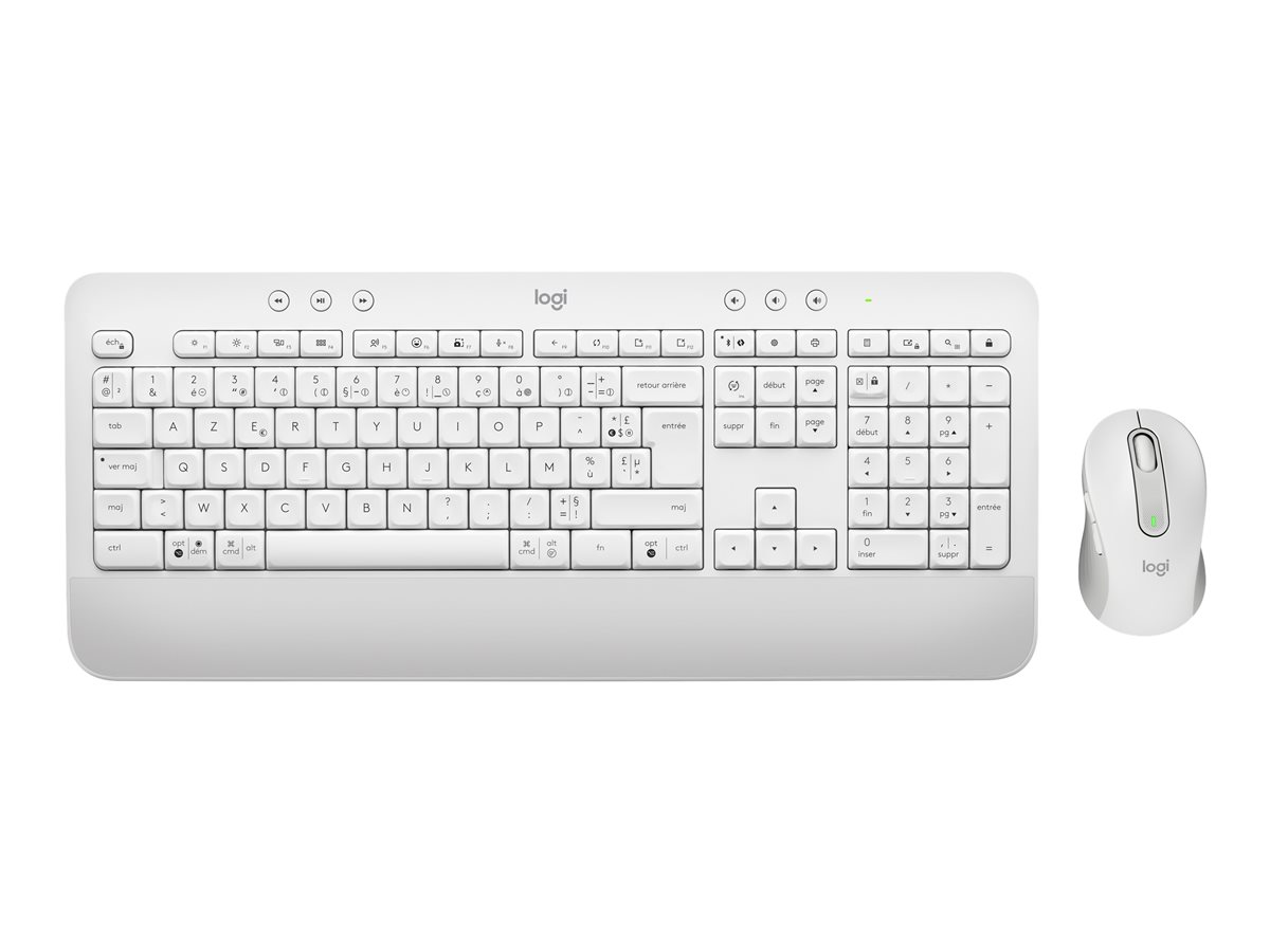Logitech Signature MK650 Combo for Business - klávesnice a sada myši - AZERTY - francouzská - bělavá Vstupní zařízení – foto 2