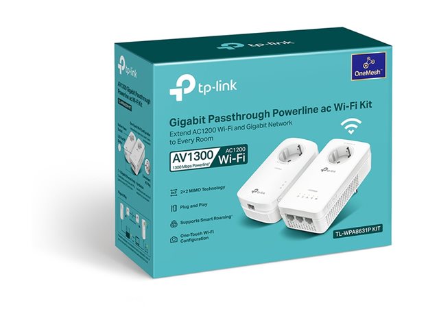 TP-Link TL-WPA8631P KIT V4 - Wi-Fi Kit - sada napájecího adaptéru - Wi-Fi 5 - zapojitelný do zdi – foto 6