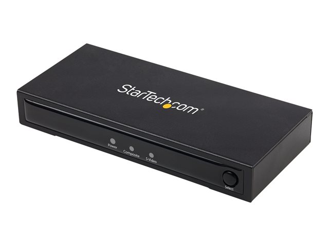 Image of StarTech.com S-Video or Composite to HDMI Converter with Audio - 720p - video converter - black