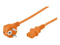 goobay Strøm IEC 60320 C13 Strøm CEE 7/7 (male) Orange 3m Strømkabel