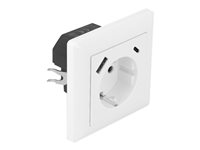 Delock Wall Socket with two USB Charging Ports 3.4 A, 1 x USB Type-A and 1 x USB Type-C™