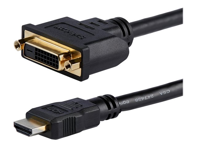 StarTech.com HDMI Male to DVI Female Adapter - 8in - 1080p DVI-D Gender Changer Cable (HDDVIMF8IN)