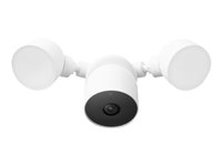Google Nest Cam with floodlight - Netzwerk-Überwachungskamera - Bullet - witterungsbeständig - Farbe (Tag&Nacht) - 2 MP - 1920 x 1080 - Audio - drahtlos - Wi-Fi - Bluetooth LE - H.264 - Wechselstrom 120/230 V