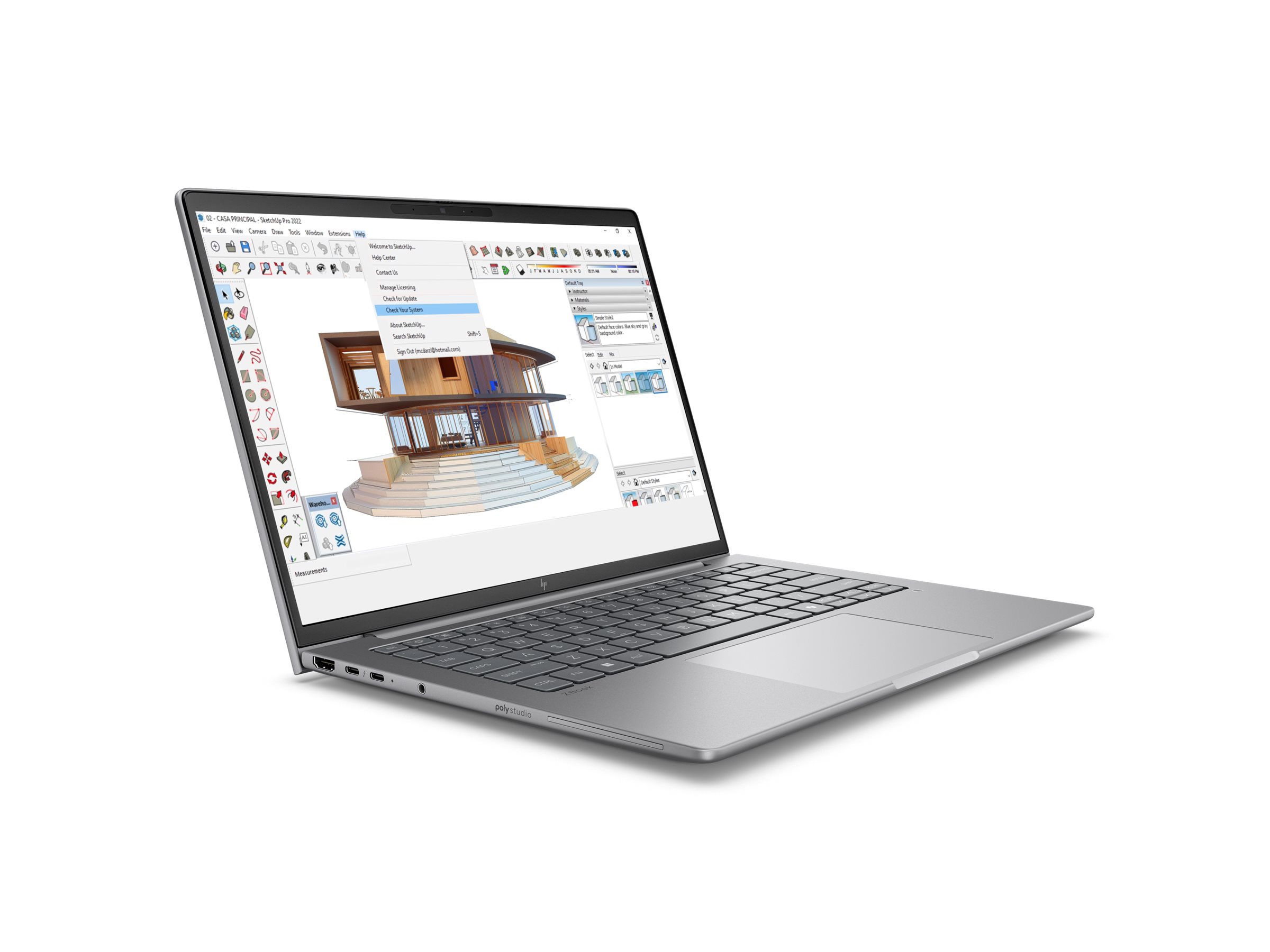 HP ZBook 8 G1i Mobile Workstation AI PC AI Workstation 14 Intel Core Ultra 7 255H 16 GB Product shot Left-angle 79901