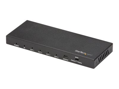 StarTech.com HDMI Splitter - 4-Port - 4K 60Hz - HDMI Splitter 1 4 Out - 4 Way HDMI Splitter - HDMI Port Splitter (ST124HD202) - video/audio splitter - 4 ports