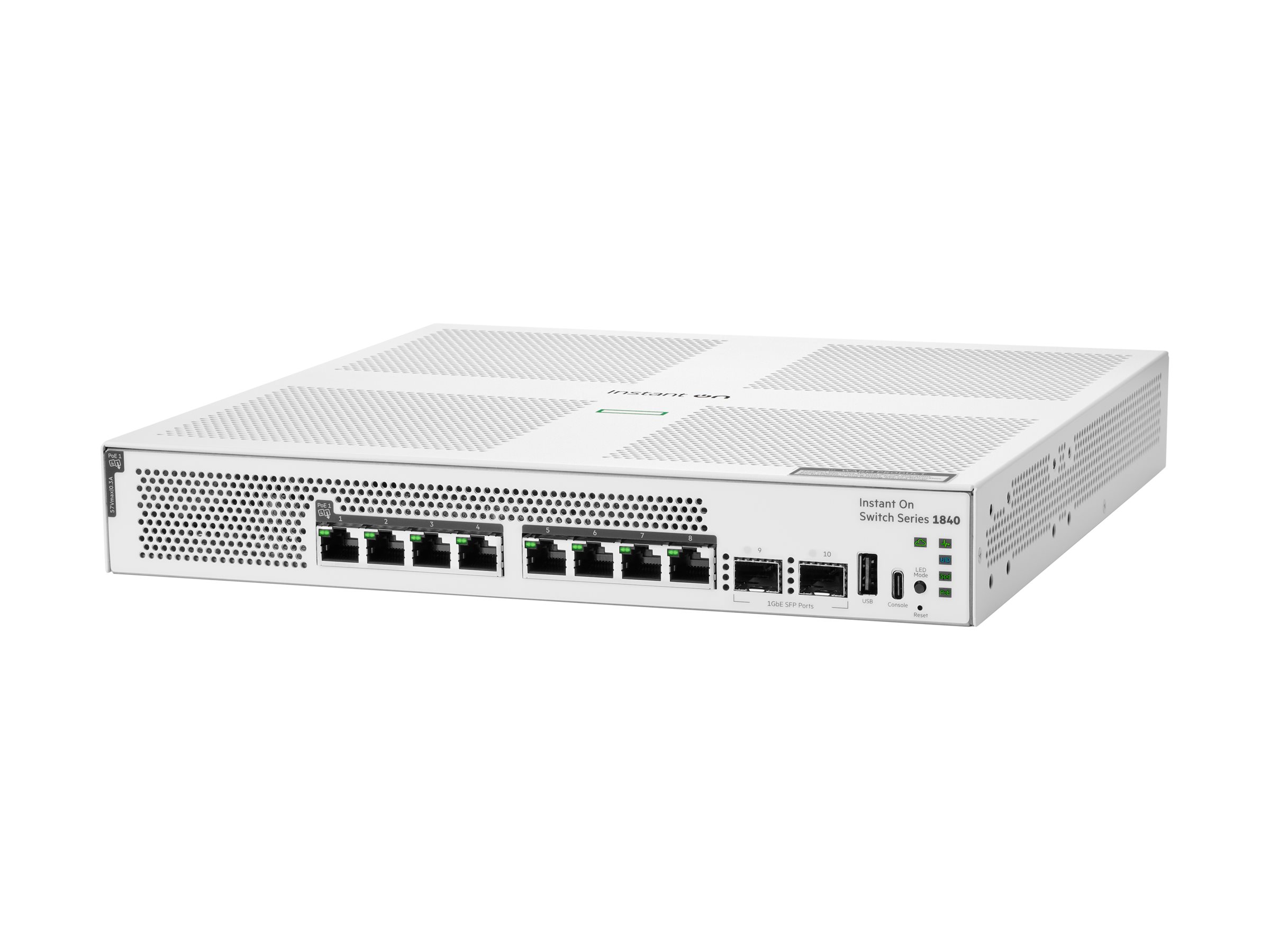 HPE Networking Instant On 1840 switch 10 What's in the box Right-angle 78085