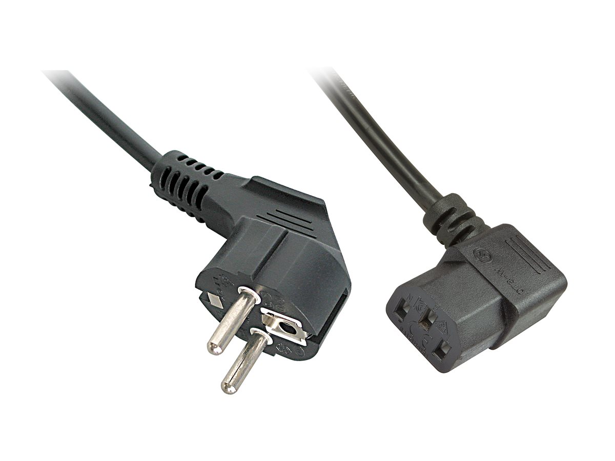 LINDY IEC Mains lead angled 2m