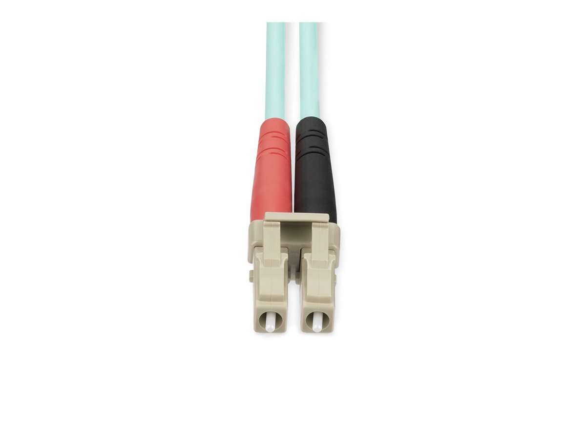 StarTech.com 25m (82ft) LC/UPC to LC/UPC OM4 Multimode Fiber Optic Cable, 50/125µm LOMMF/VCSEL Zipcord Fiber, 100G Networks, Low Insertion Loss, LSZH Fiber Patch Cord - patch kabel - 25 m - 25 m - vodě - barva – foto 4