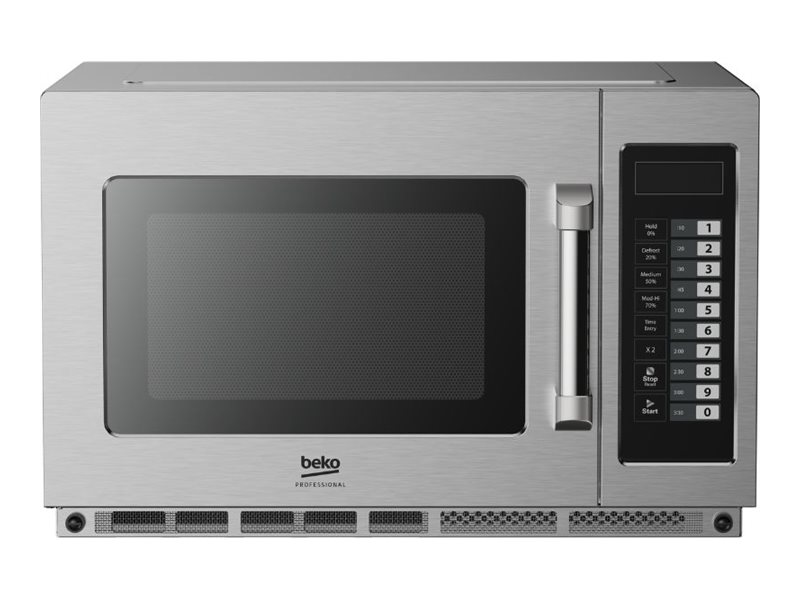 An image of Beko Professional PRO 34 IX2 UK BP - microwave oven - freestanding - inox