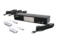 IOGEAR 4-Port HDMI and Mini DisplayPort KVM Kit Cables Included KVM / audio / USB switch 
