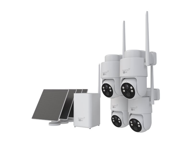 Swann MaxRanger4K SWNVK-MR4KPTSD4S4, NVR + camera(s), wireless (Wi-Fi), AC powered, solar, battery powered