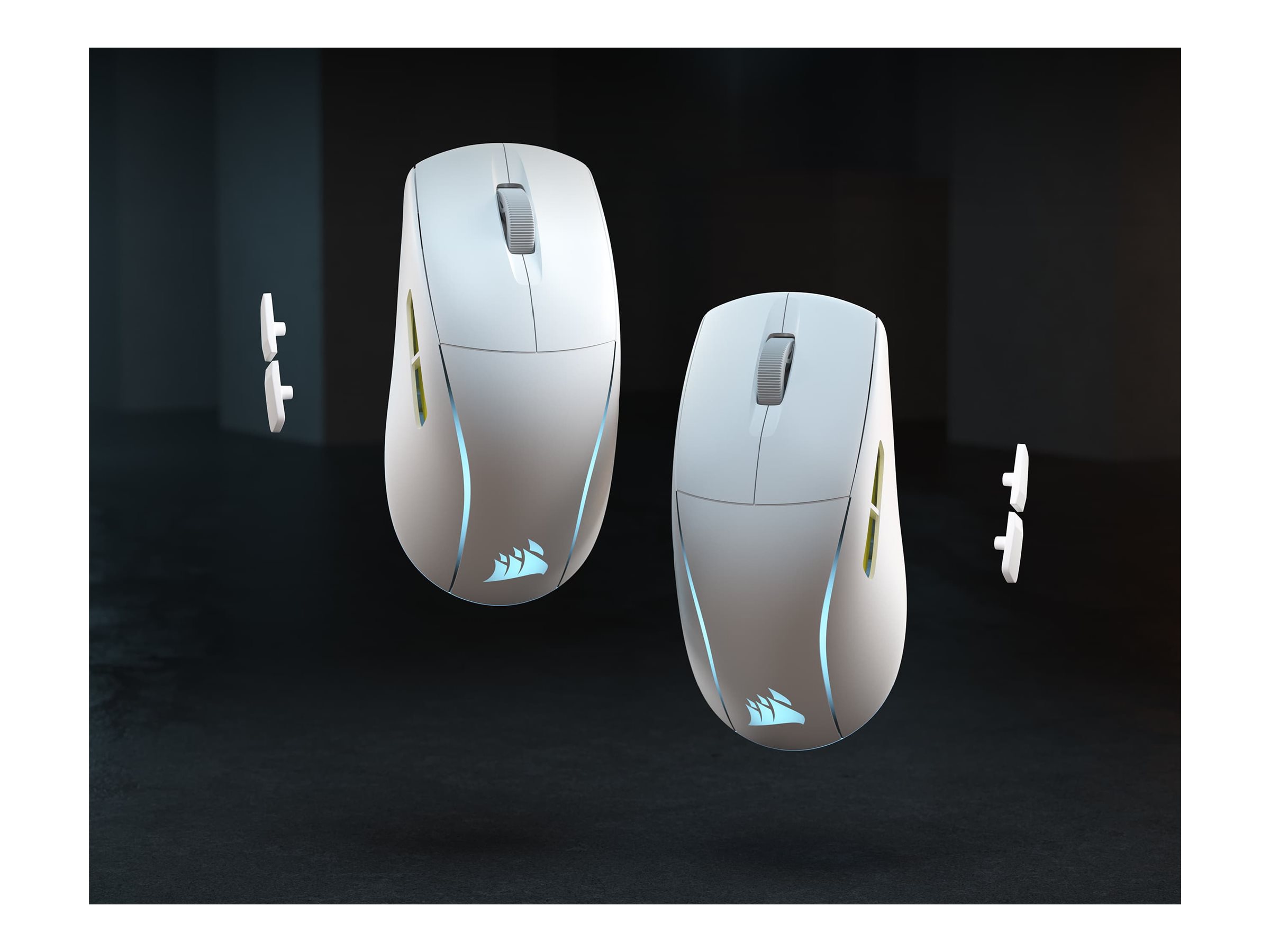 CORSAIR M75 WIRELESS mouse lightweight 2.4 GHz Bluetooth Product shot Bottom 75700
