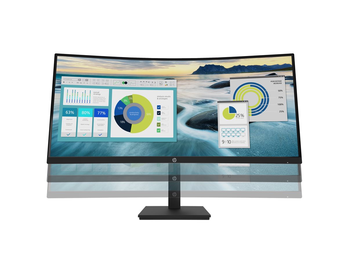 Moniteur HP P34hc G4 34'' WQHD VA Incurvé 5 ms GtG 250nits HDMI/ Display Port/ U