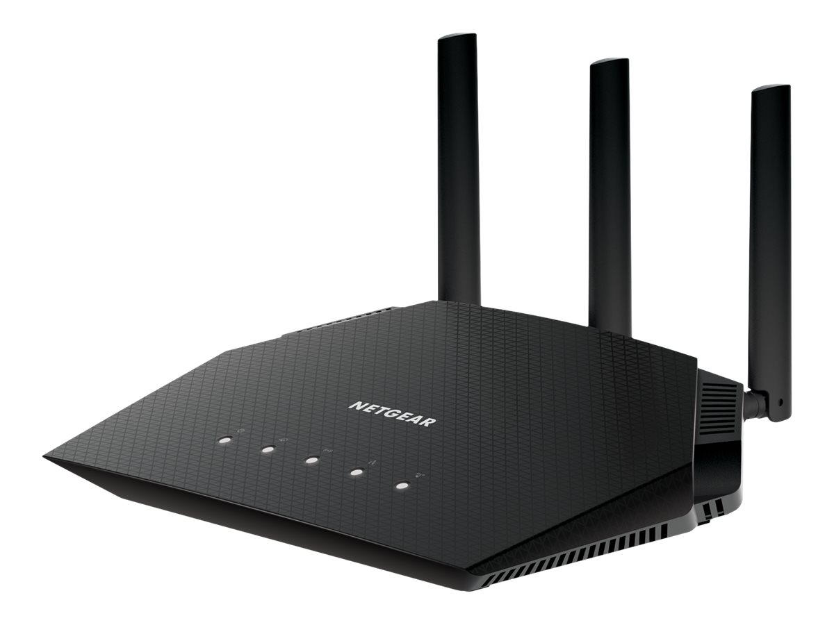 NETGEAR AX1800 Four-Stream Dual-Band Wi-Fi 6 Router - Black - RAX10-100CNS