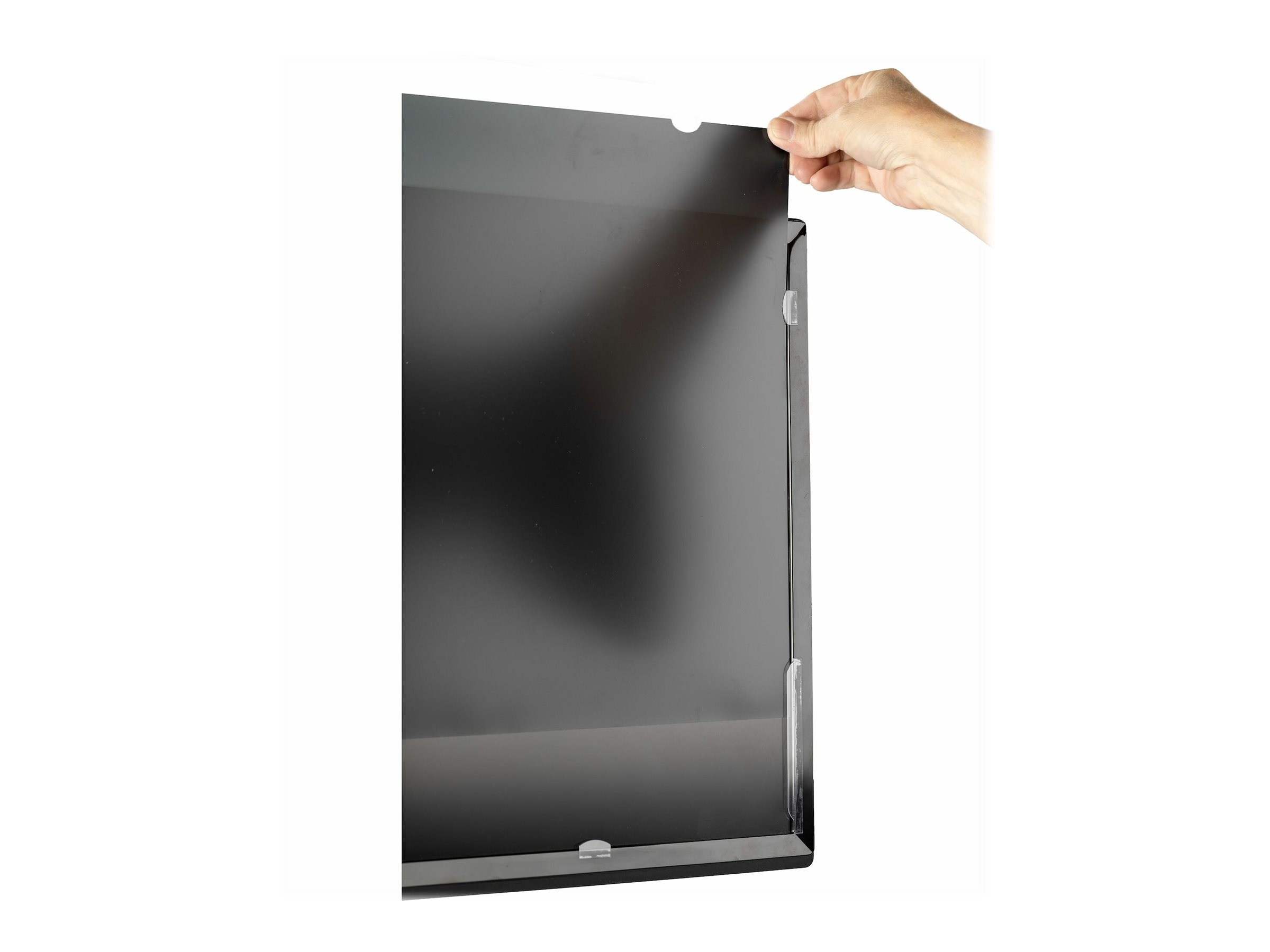 Startech 28-inch 16:9 Computer Monitor Privacy Filter Anti-Glare Privacy Screen with 51% Blue Usage / lifestyle Close-up 72140