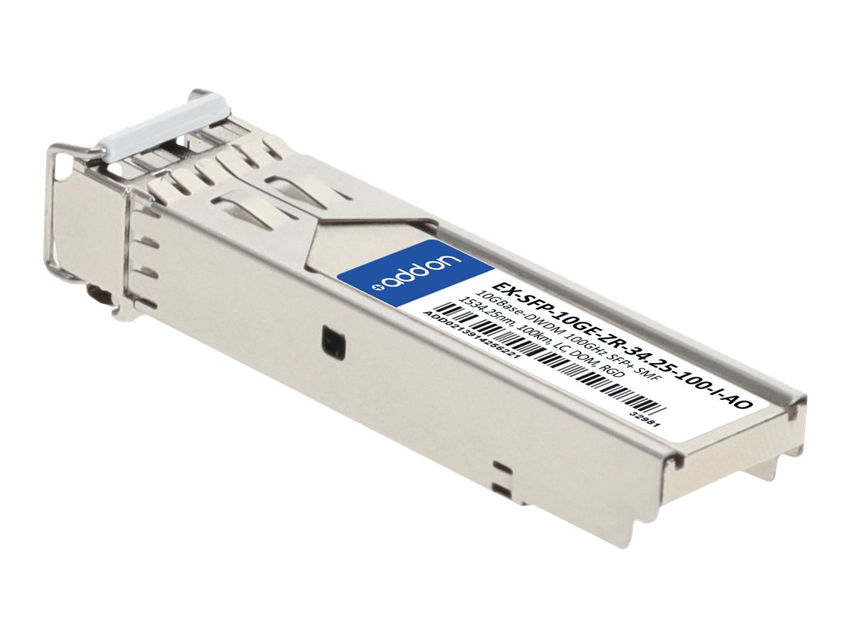 AddOn - SFP+ transceiver module (equivalent to: Juniper Networks EX-SFP-10GE-ZR-34.25-100-I)