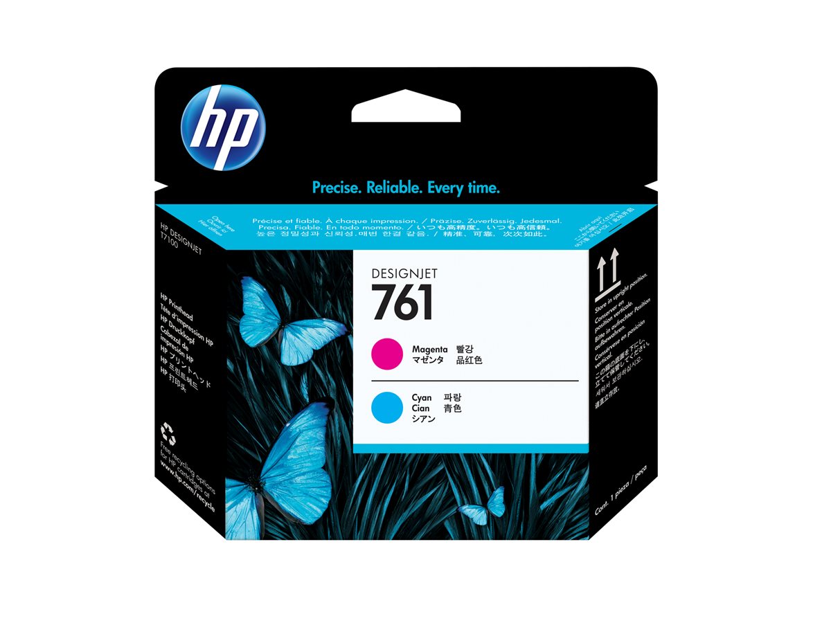 HP 761 printhead magenta + cyan