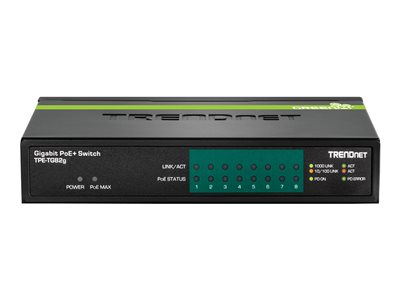 TRENDnet Switch 8 Port Gbit PoE+ 61W Metall - TPE-TG82G