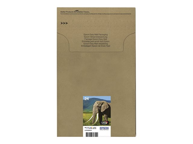 Image of Epson 24 Multipack Easy Mail Packaging - 6-pack - black, yellow, cyan, magenta, light magenta, light cyan - original - ink cartridge