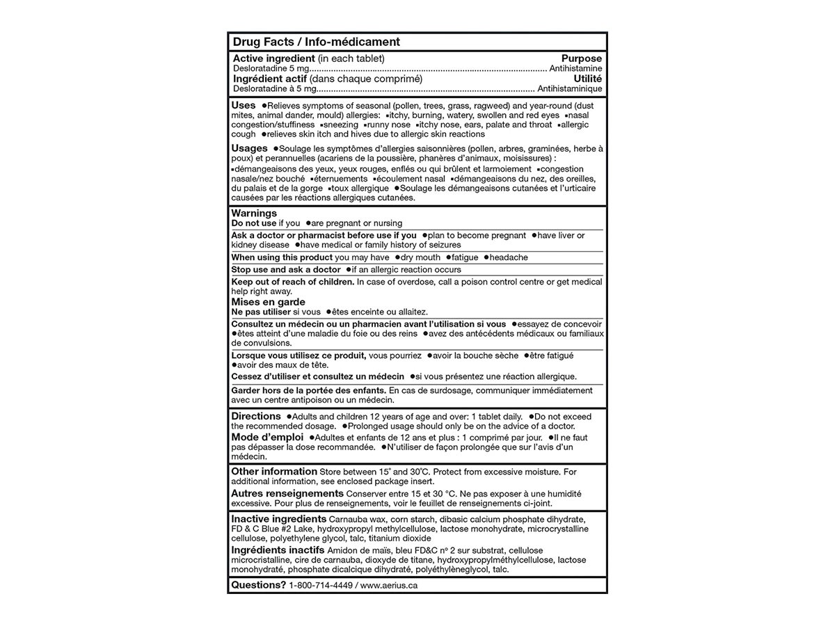 Aerius Allergy 5mg 10s