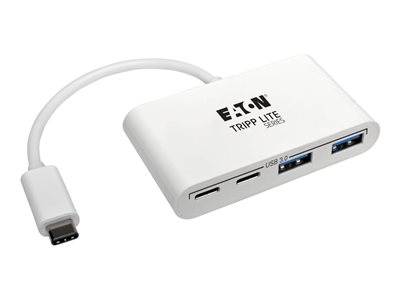 Tripp Lite 4-Port USB C USB 3.1 Gen 1 Portable Hub USB-C to x2 USB-A and x2 USB-C, USB Type-C, USB Type C