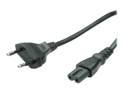 VALUE Netzkabel Euro-Flachstecker 5m