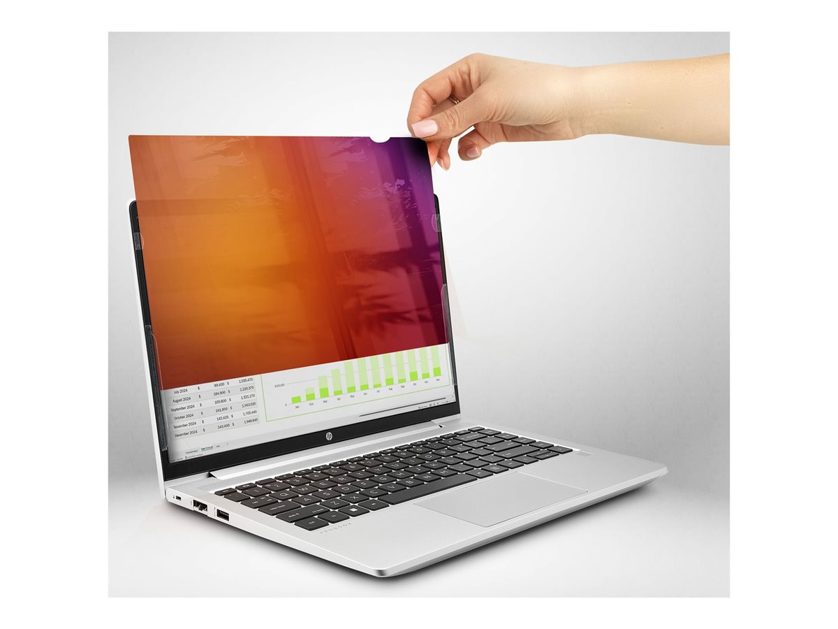 StarTech.com 15.6-inch 16:9 Gold Laptop Privacy Screen, Reversible Filter w/Enhanced Privacy, Computer Security Filter, Removable Screen Protector/Shield, +/- 30 Deg. - filtr pro zvýšení soukromí k notebooku (horizontální) – foto 5