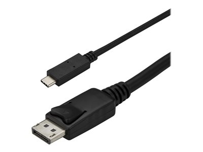 0065030864237 - StarTechcom 3ft 1m USB C to DisplayPort 12 Cable 4K 60Hz USB-C to DisplayPort Adapter Cable HBR2 USB Type-C DP Alt Mode to DP Monitor Video Cable Compatible with Thunderbolt 3 Black - USB-C Male to DP Male (CDP2DPMM1MB) - DisplayPort-Kabel -