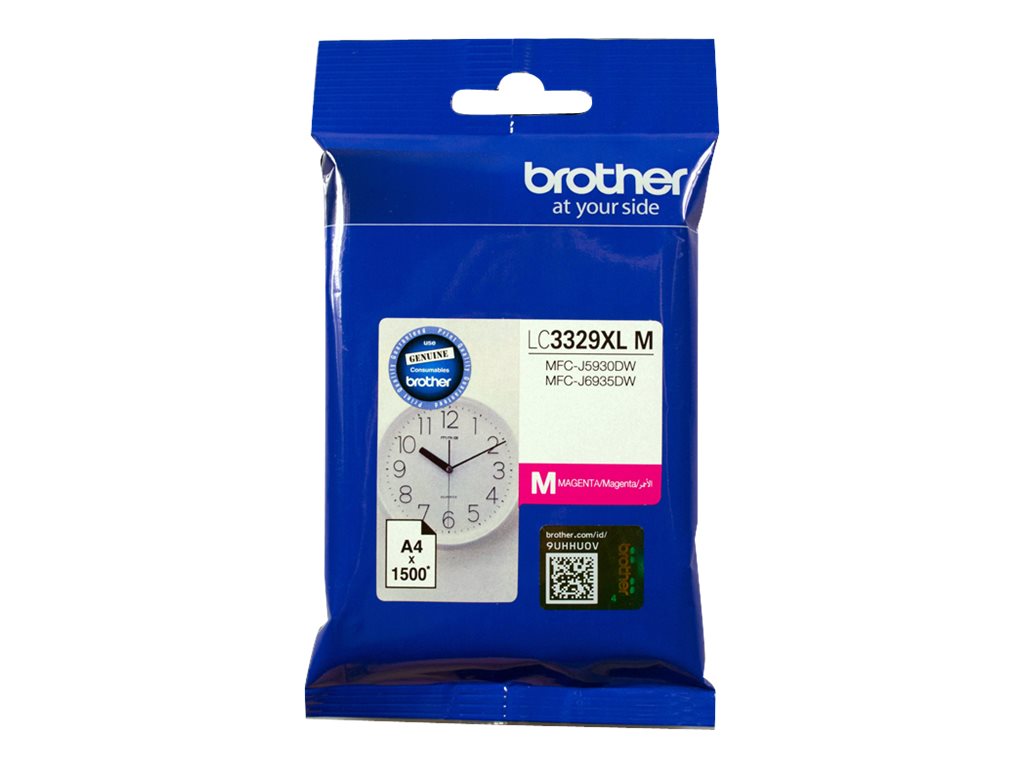 Brother LC3329XLM Super High Yield magenta original ink Product shot Front 79650