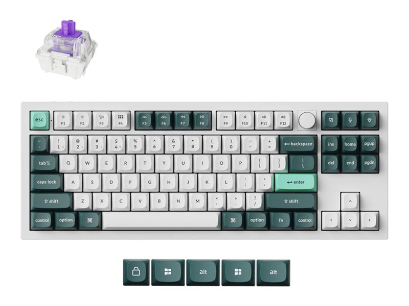 Keychron Q3 HE QMK keyboard 80% TKL shell white Input Product shot Front 79500